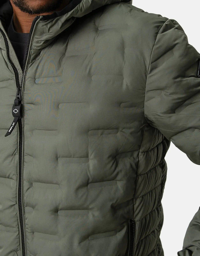 Replay Men's Pistachio Green Lightweight Puffer Jacket for Winter Style