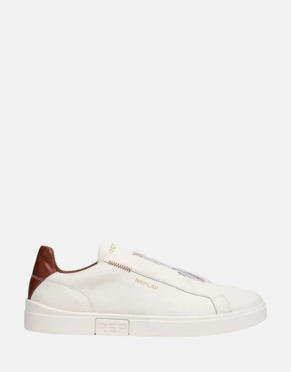 Replay Men's Polys M Cross Off-White Sneakers: Modern, Comfortable, Durable Footwear
