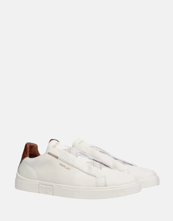 Replay Men's Polys M Cross Off-White Sneakers: Modern, Comfortable, Durable Footwear