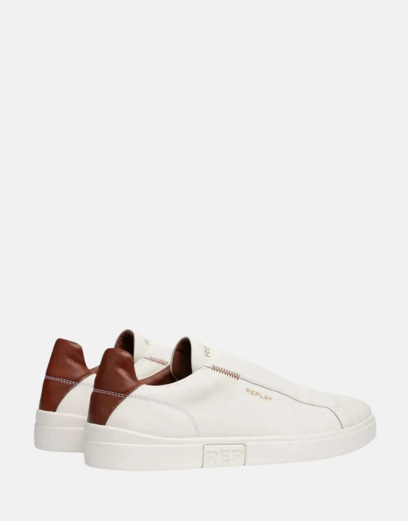 Replay Men's Polys M Cross Off-White Sneakers: Modern, Comfortable, Durable Footwear