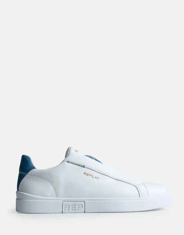 Replay Polys M Cross White Blue Sneakers: Stylish Men's Comfort Everyday Footwear
