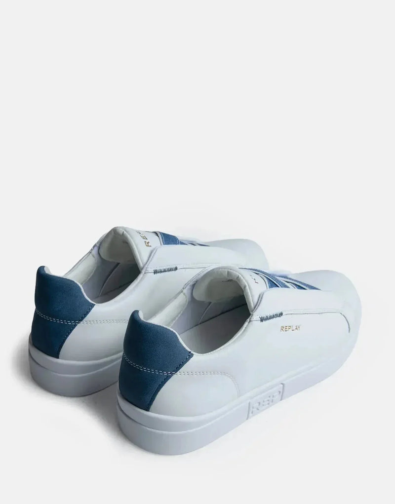 Replay Polys M Cross White Blue Sneakers: Stylish Men's Comfort Everyday Footwear