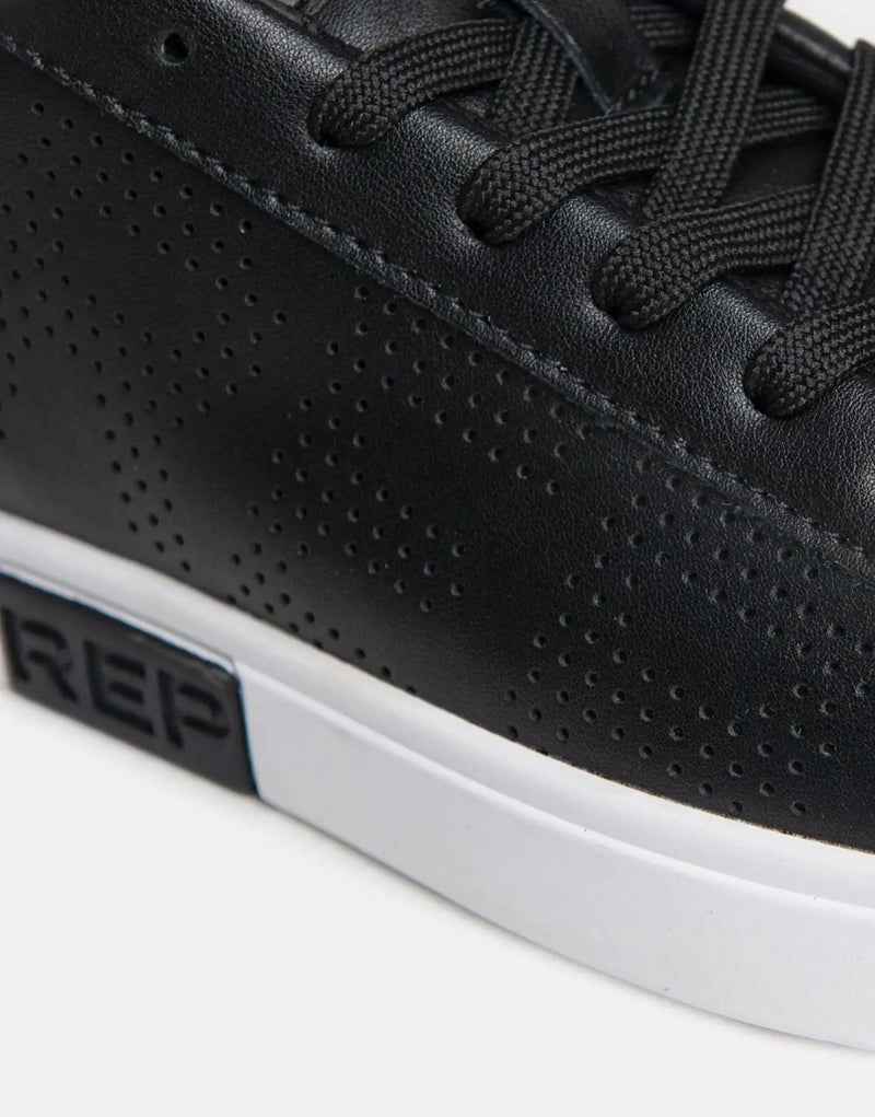 Replay Polys Studio Black/White Leather Sneakers for Men - Stylish Comfort