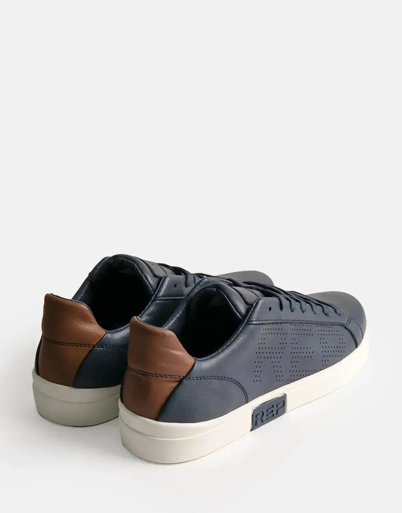 Replay Polys Studio Men's Navy Brown Sneakers: Urban Style, All-Day Comfort