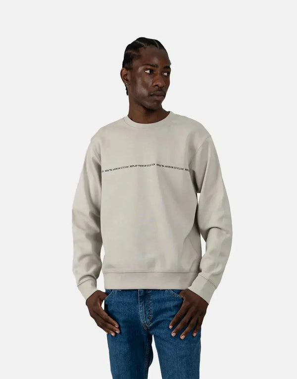 Replay Premium Selection Brown Crew Neck Sweatshirt: Cozy Comfort & Stylish Everyday Wear