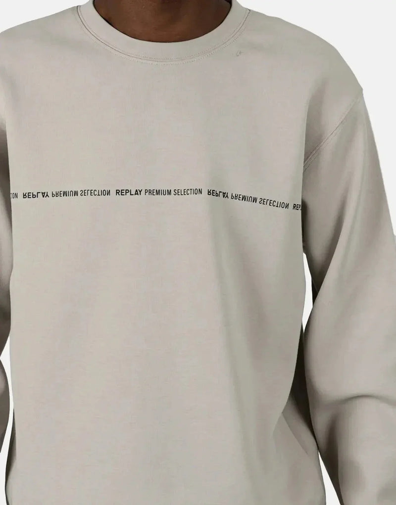 Replay Premium Selection Brown Crew Neck Sweatshirt: Cozy Comfort & Stylish Everyday Wear