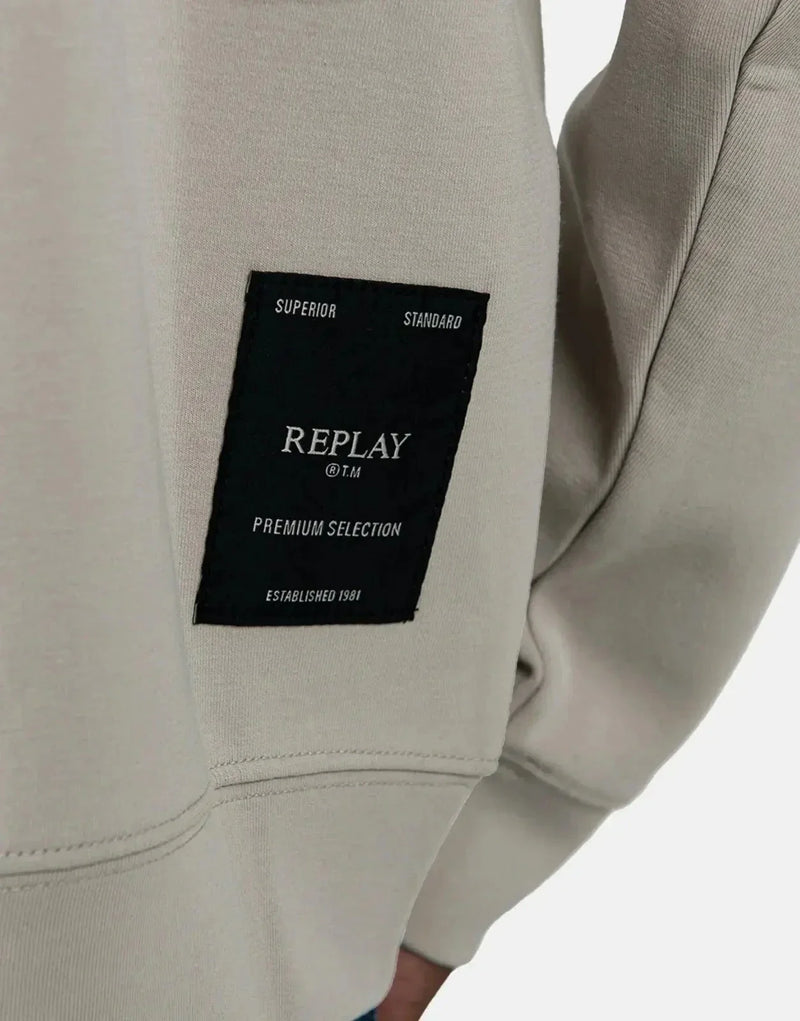 Replay Premium Selection Brown Crew Neck Sweatshirt: Cozy Comfort & Stylish Everyday Wear