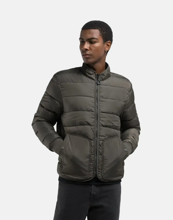 Men's Replay Military Green Lightweight Puffer Jacket: Durable, Warm, Stylish Comfort