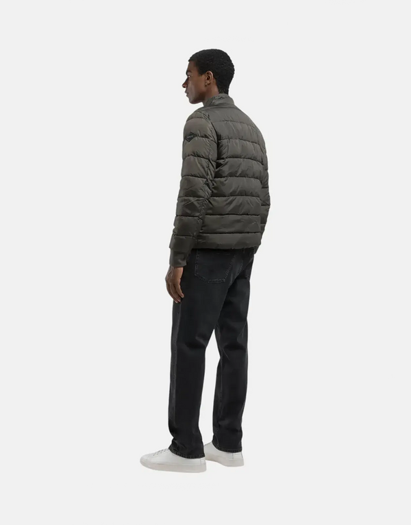 Men's Replay Military Green Lightweight Puffer Jacket: Durable, Warm, Stylish Comfort