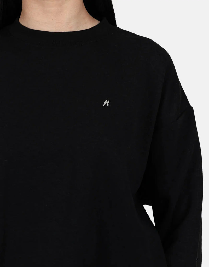 Replay R-Logo Black Sweatshirt: Premium Comfort, Stylish Everyday Wear, Iconic Design