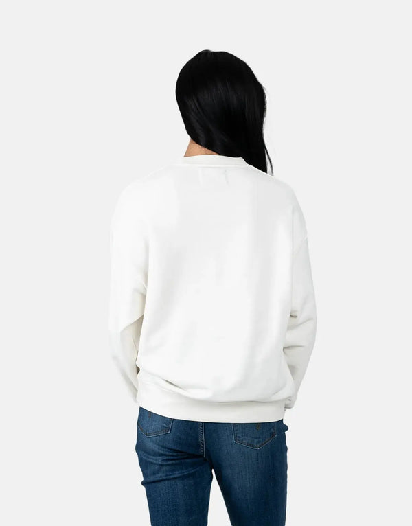 Replay R-Logo White Sweatshirt: Plush Crewneck Comfort for Everyday Chic