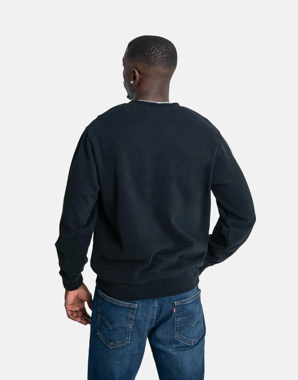 Replay Men's Racing Badges Sweatshirt: Black, Graphic Print, Crewneck Pullover