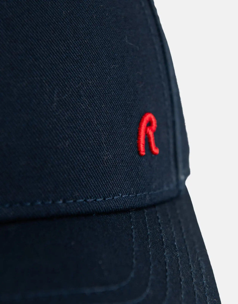Replay Side R-Logo Majolica Blue Cap: Stylish Adjustable Baseball Hat for Men