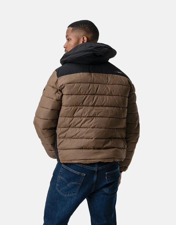 Replay Men's Two-Tone Mid-Weight Puffer Jacket, Stylish Warm Outerwear