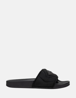 Replay Up Rhombus Black Slides - Sleek, Cushioned Comfort Footwear for Men