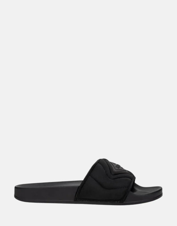 Replay Up Rhombus Black Slides - Sleek, Cushioned Comfort Footwear for Men