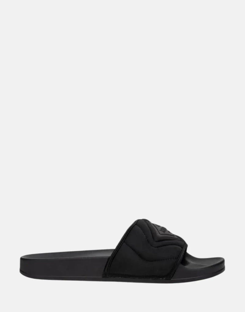 Replay Up Rhombus Black Slides - Sleek, Cushioned Comfort Footwear for Men