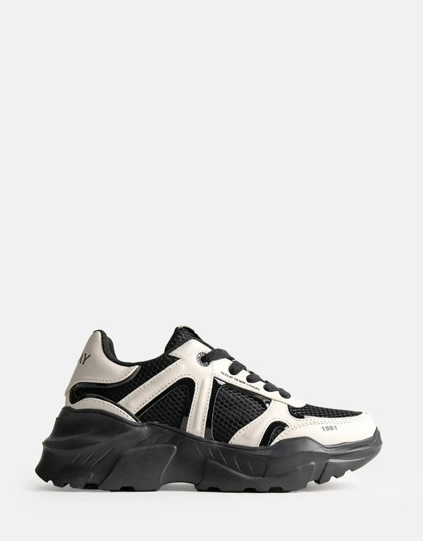 Replay Vanessa Women's Black White Chunky Sole Comfort Street Style Sneaker