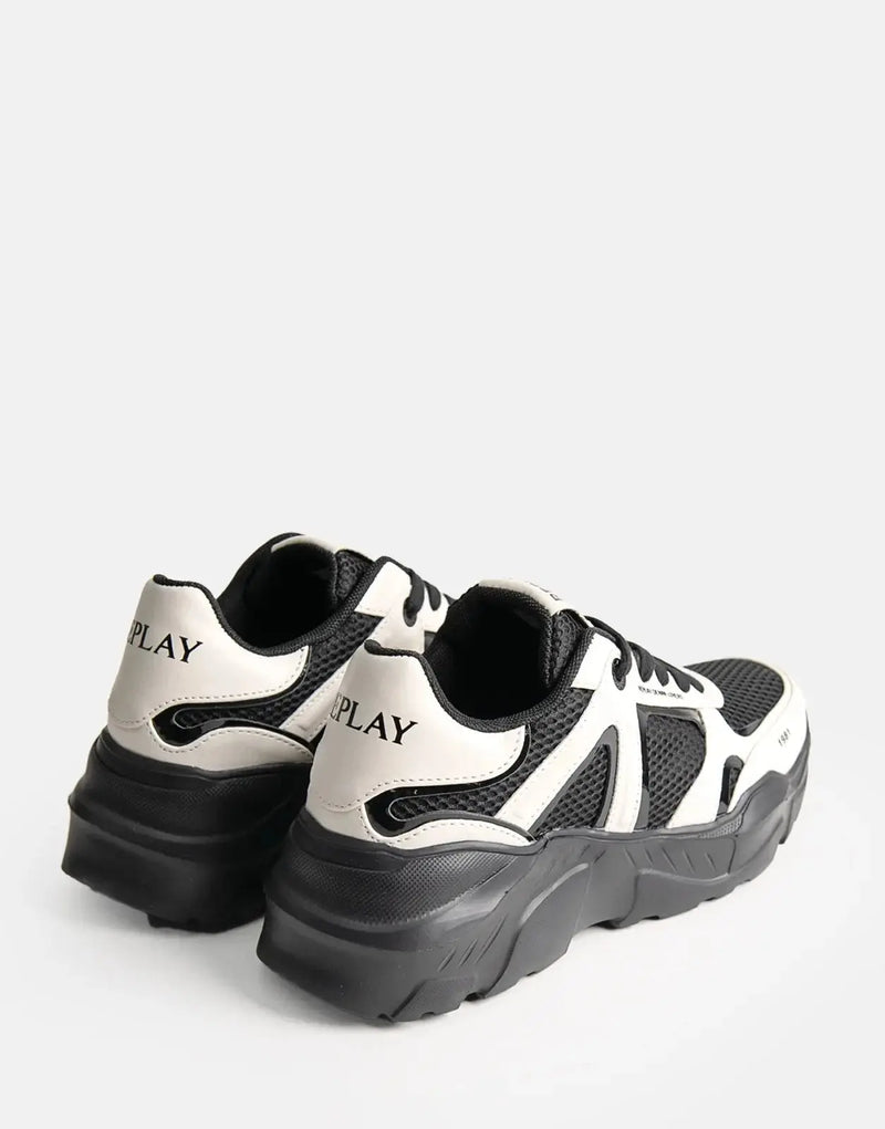Replay Vanessa Women's Black White Chunky Sole Comfort Street Style Sneaker