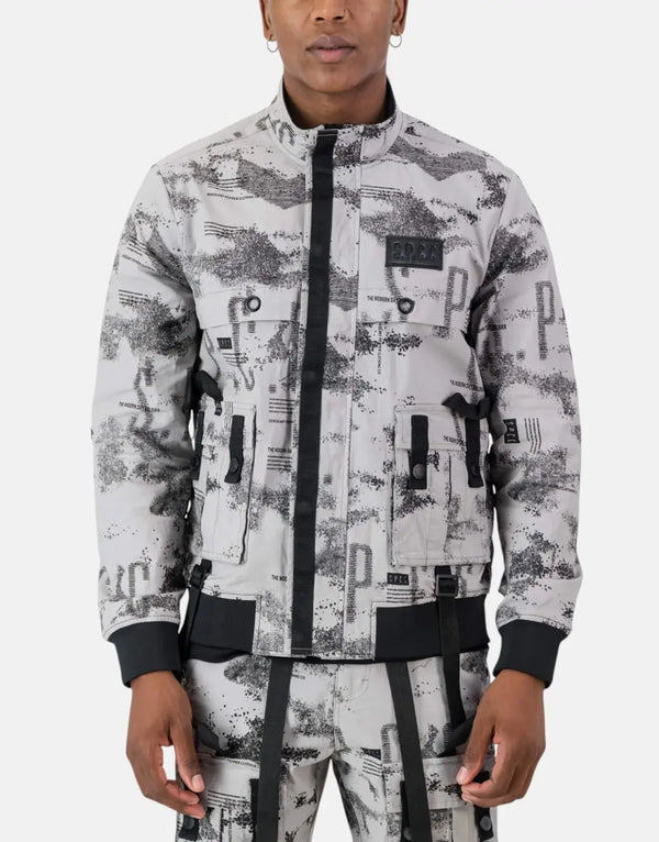 SPCC Ackroyd Men's Mid Grey Cotton Twill Jacket: Durable, Stylish Urban Outerwear