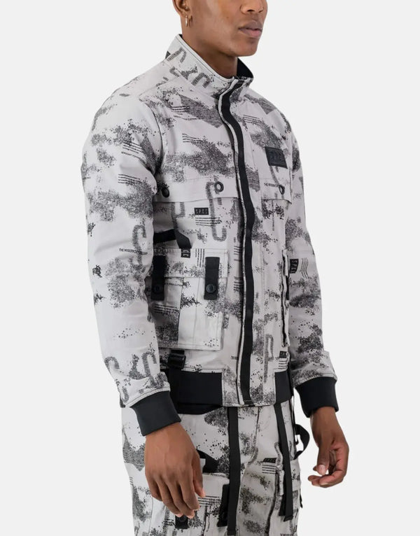 SPCC Ackroyd Men's Mid Grey Cotton Twill Jacket: Durable, Stylish Urban Outerwear
