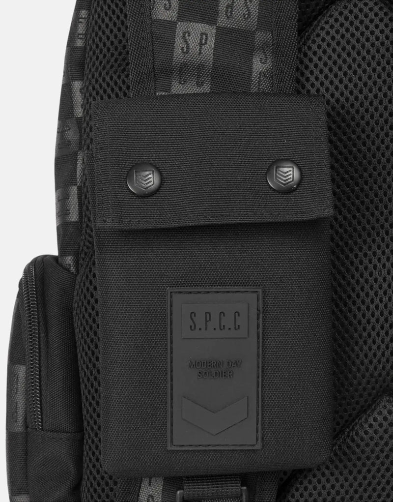 SPCC Allora Black Backpack: Durable Urban Explorer Bag with Padded iPad Section