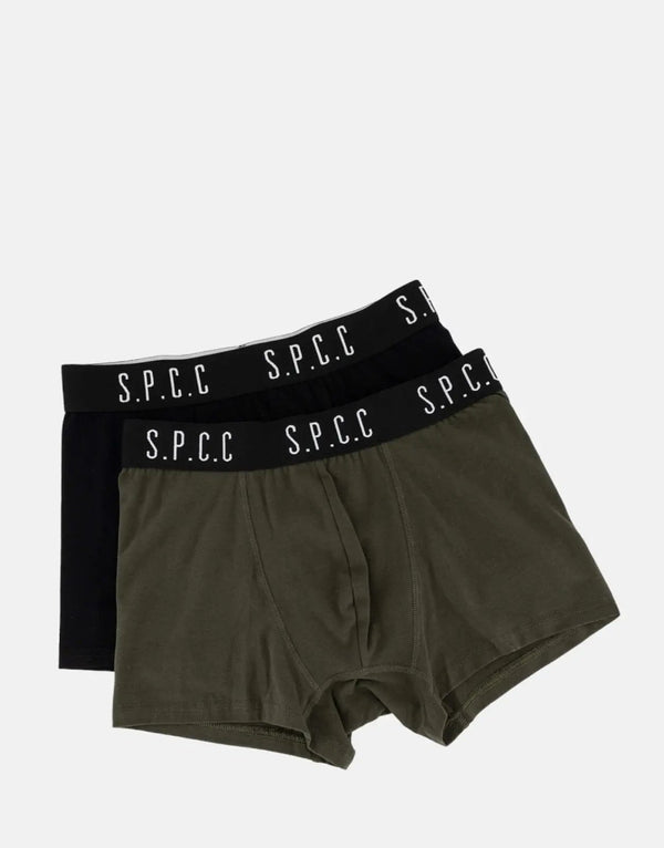 SPCC Emperador Men's 2-Pack Boxer Briefs: Soft Black and Fatigue Comfort