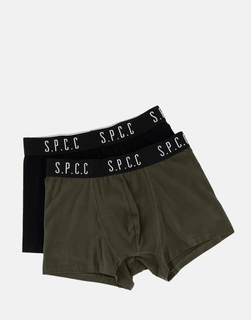 SPCC Emperador Men's 2-Pack Boxer Briefs: Soft Black and Fatigue Comfort