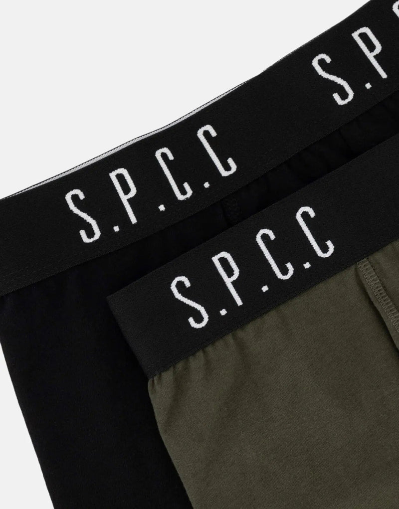 SPCC Emperador Men's 2-Pack Boxer Briefs: Soft Black and Fatigue Comfort
