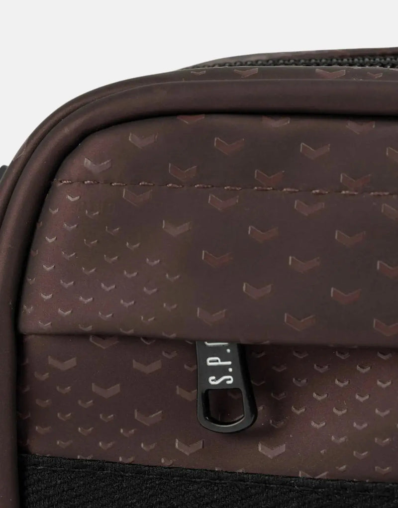 SPCC Fedden Durable Debossed PU Hip Bag: Adjustable Strap & Secure Zip