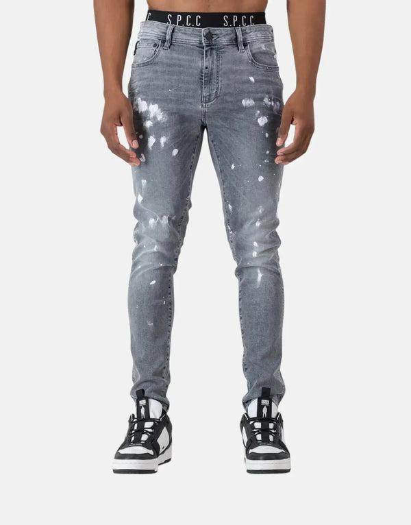 SPCC Foxglove Men's Super Skinny Light Blue Jeans - Distressed Denim Style