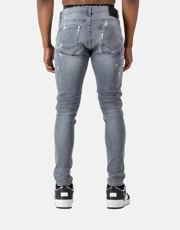 SPCC Foxglove Men's Super Skinny Light Blue Jeans - Distressed Denim Style