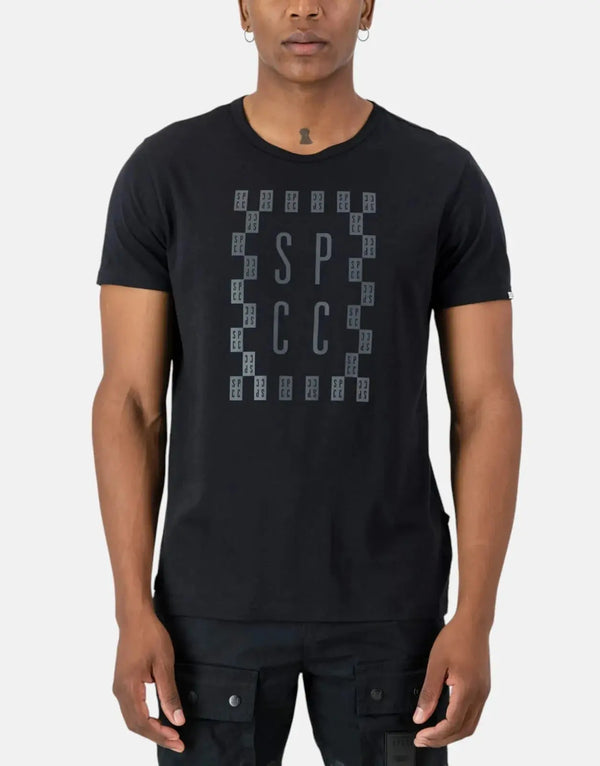 SPCC Harper Black Tee: Premium Cotton Urban Style Regular Fit T-Shirt