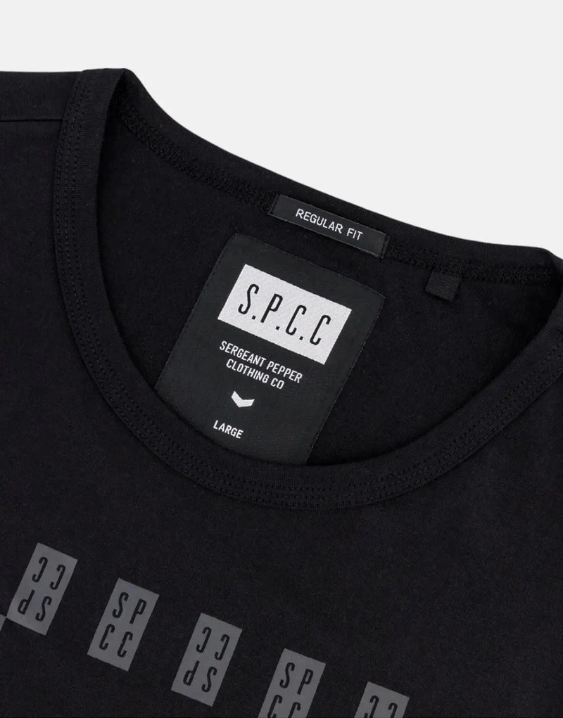 SPCC Harper Black Tee: Premium Cotton Urban Style Regular Fit T-Shirt