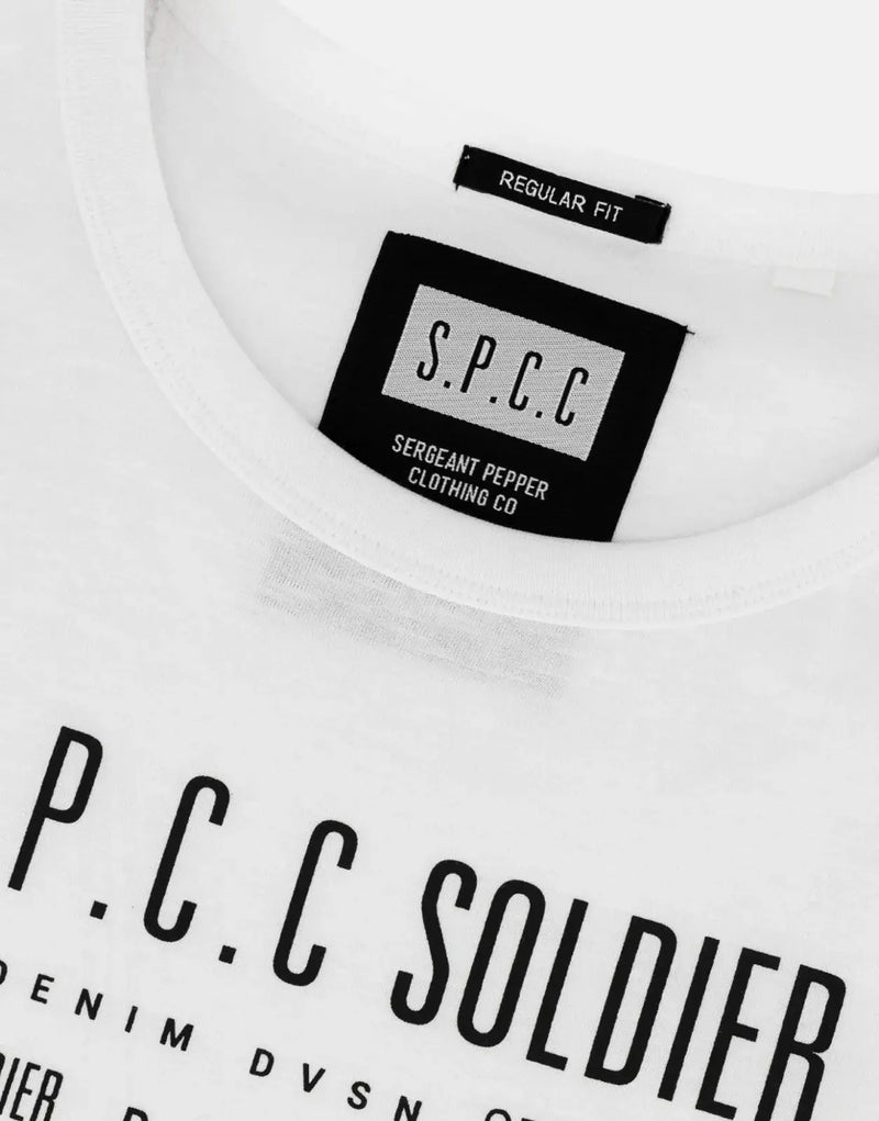 Men's SPCC Keaton White Premium Slub Jersey T-Shirt with Pocket Detail