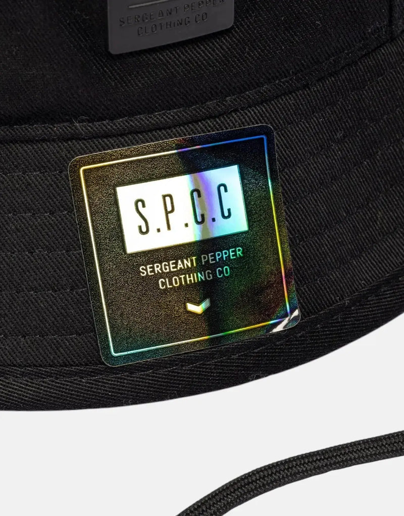 SPCC Krauss Black Bucket Hat: Stylish Durable Twill with Signature SPCC Details