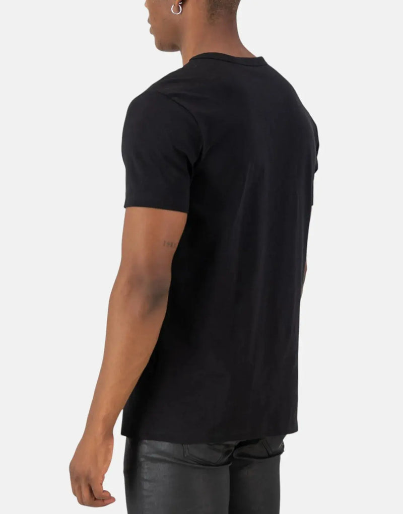 Premium SPCC Lauder Black Tee: Soft Single Jersey, Regular Fit, Modern Style