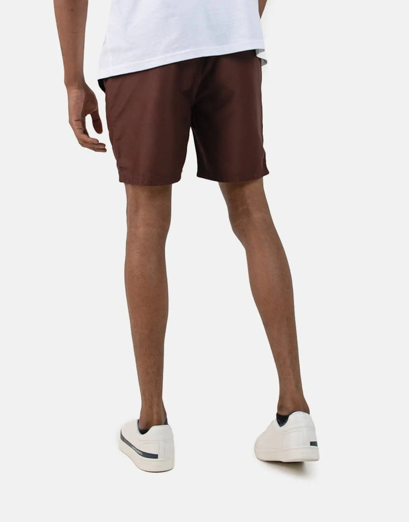 SPCC Men's Dark Berry Lupien Quick-Dry Beach Shorts for Summer Fun