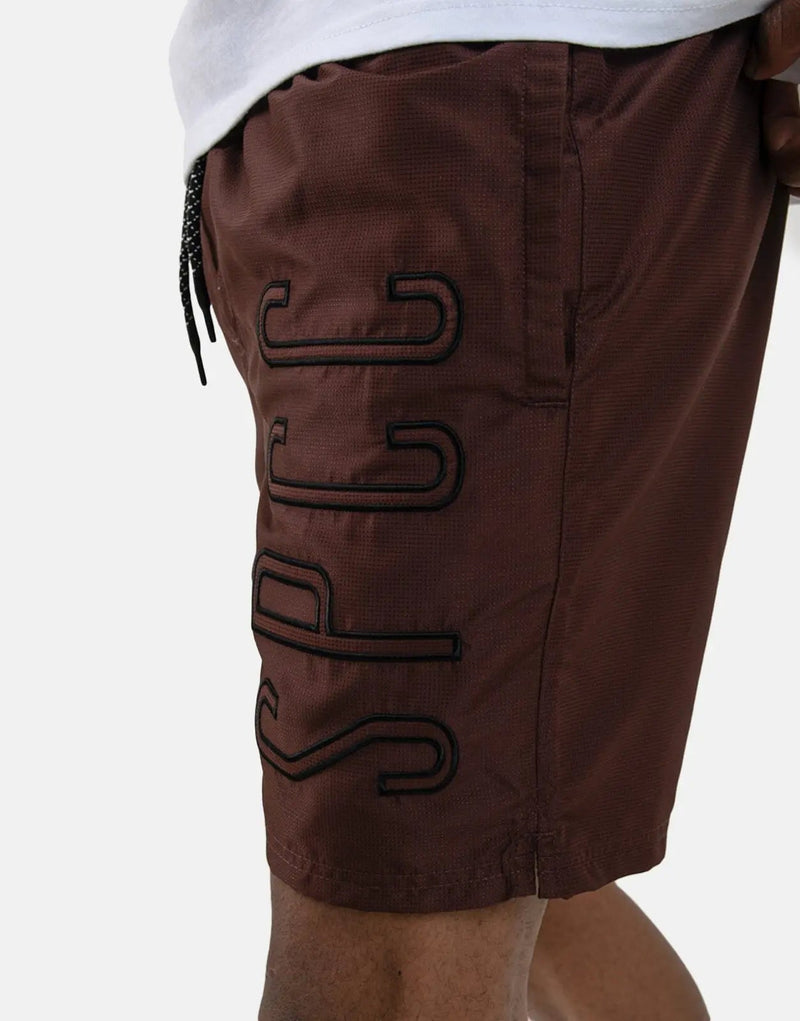SPCC Lupien Dark Berry Beach Shorts: Stylish, Quick-Dry, Comfortable Swim Trunks for Men