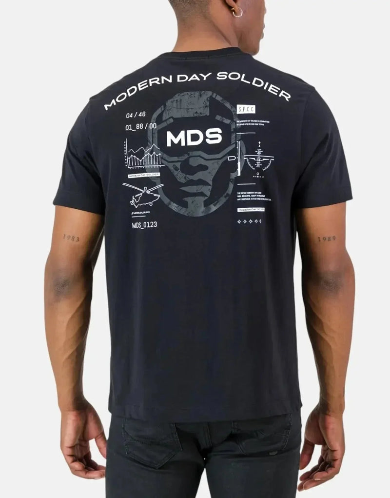 SPCC MDS Aviator Black T-Shirt: Premium Cotton, Bold Graphics, Streetwear Style