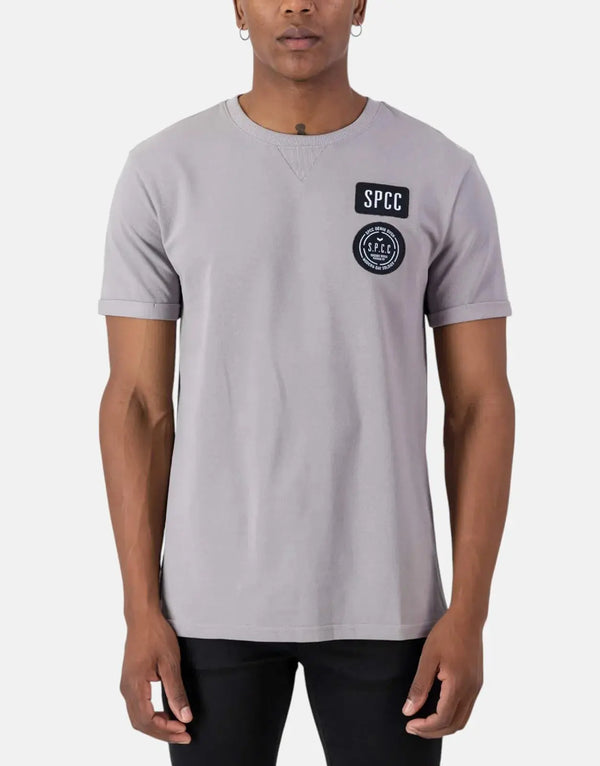 SPCC Martino Mid Grey T-Shirt: Premium Cotton Pique Jersey Soft Finish Tee