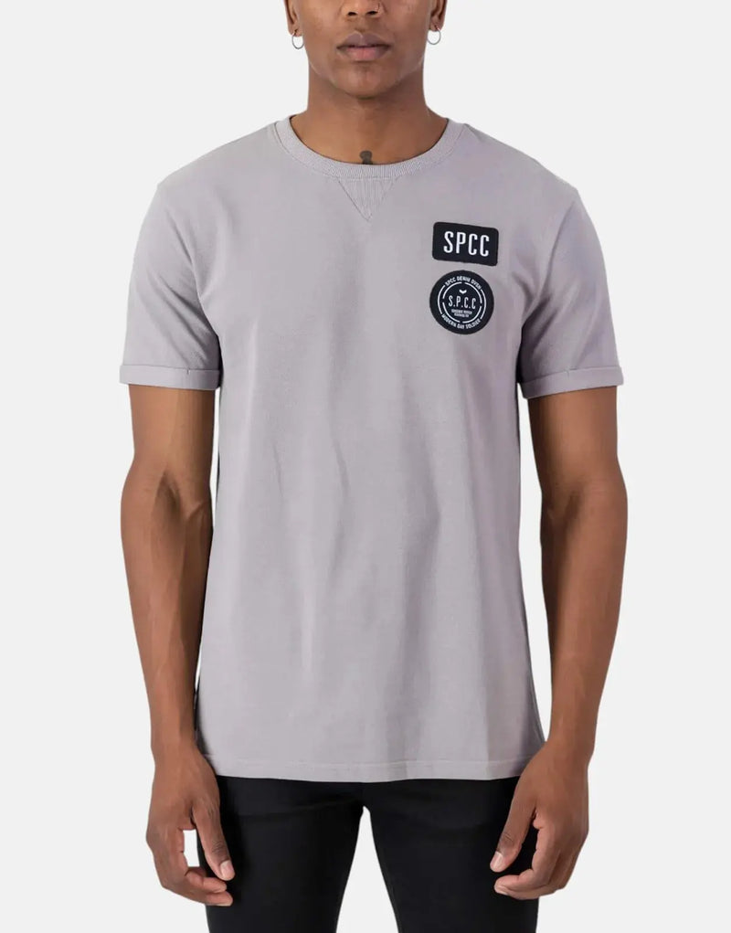 SPCC Martino Mid Grey T-Shirt: Premium Cotton Pique Jersey Soft Finish Tee