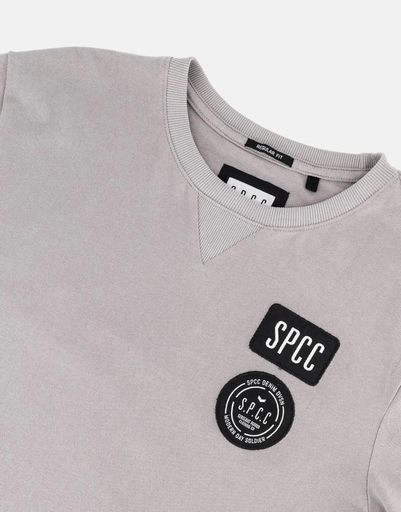 SPCC Martino Mid Grey T-Shirt: Premium Cotton Pique Jersey Soft Finish Tee