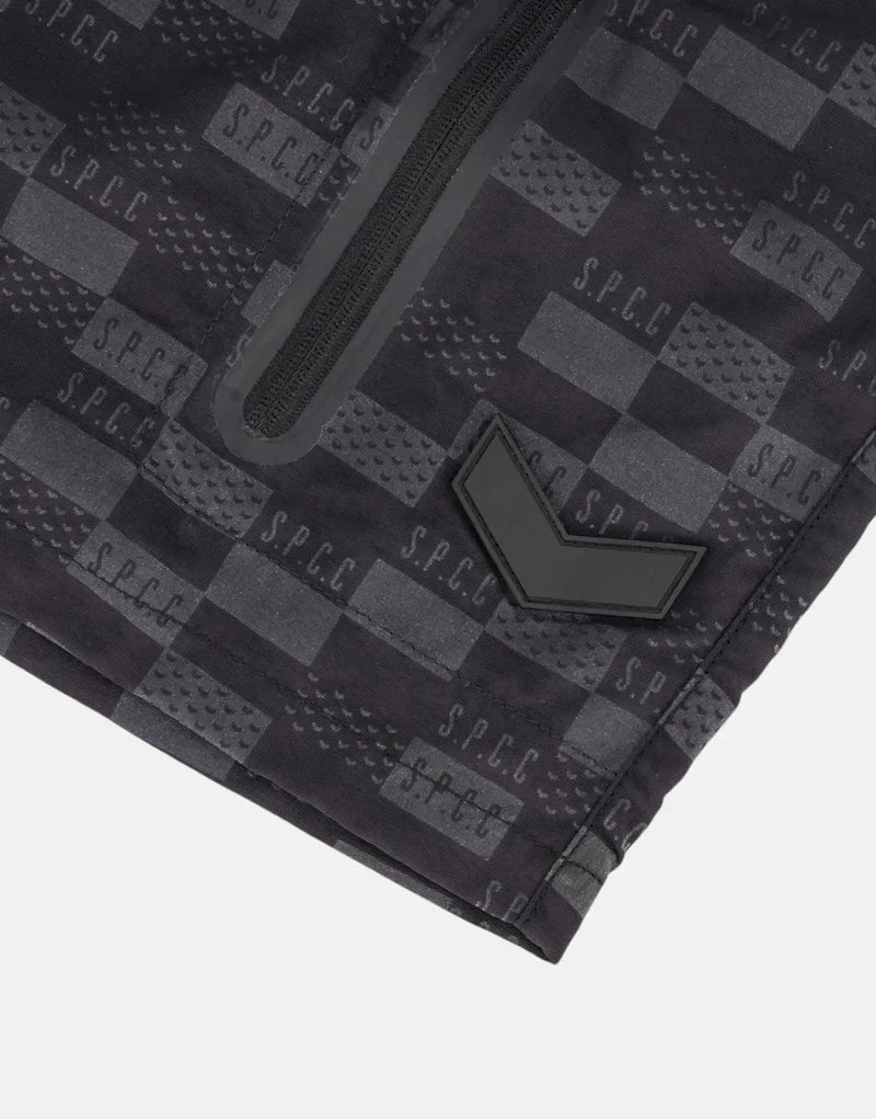 SPCC Morello Black Woven Utility Shorts for Men - Comfortable Tech Fabric