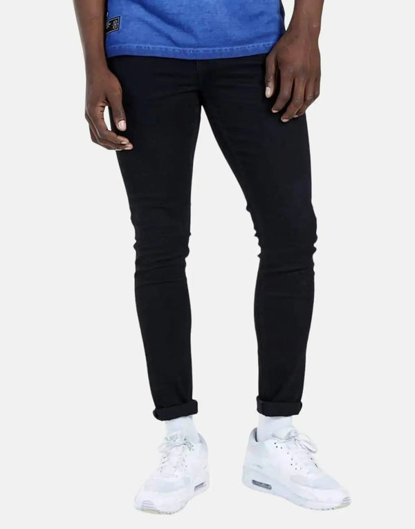 SPCC Onyx Men's Super Skinny Trench Fit Black Stretch Denim Jeans
