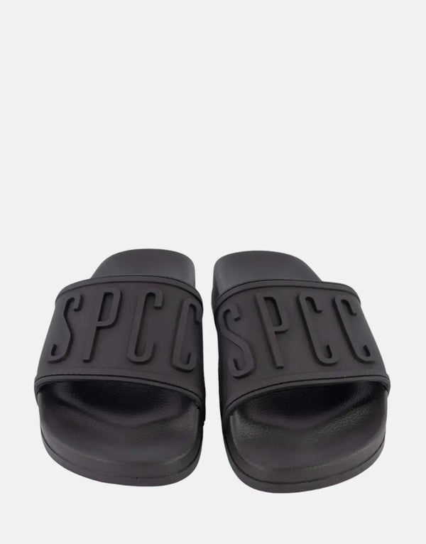 SPCC Ortiz Men's Black Slide Sandals: Stylish Comfort, Durable PVC, Pylon Sole