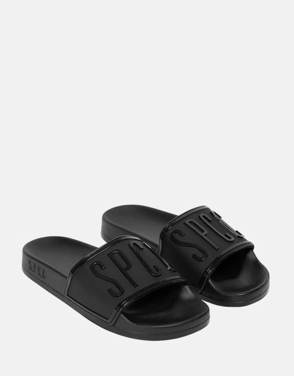 SPCC Packham Black Slides: Ultimate Comfort, Durable Streetwear, Molded Strap, Robust Sole