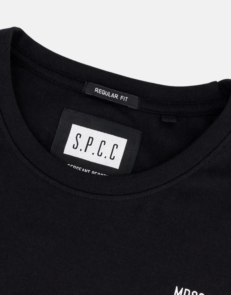 SPCC Men's Recon Garrison Black Cotton Tee – Soft, Stylish, Durable, Graphic Design
