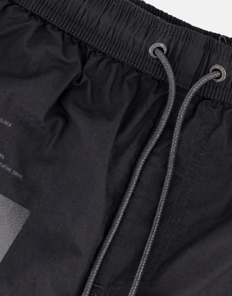 Men's SPCC Recon Nighthawk Black Cotton Pool Shorts - Utility Streetwear Style