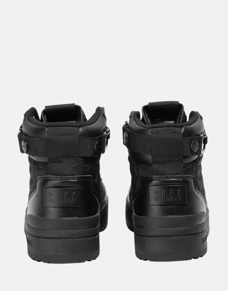 SPCC Recon Vedette Black Hi-Top Sneakers: Quilted Nylon, Durable Style